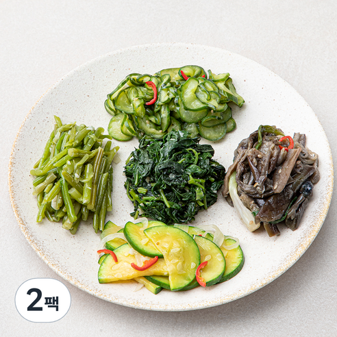 정미경키친 여름 나물 5종 모둠, 280g, 2팩