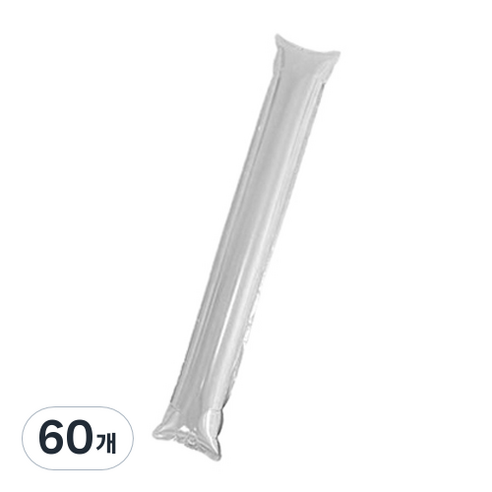 마켓감성 무패턴 치어스 풍선막대, 실버, 60개