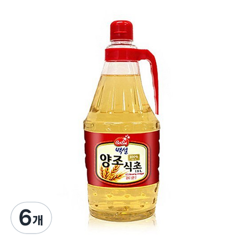 백설 양조식초, 1.8L, 6개