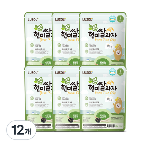 루솔 현미쌀과자, 검정깨, 12개