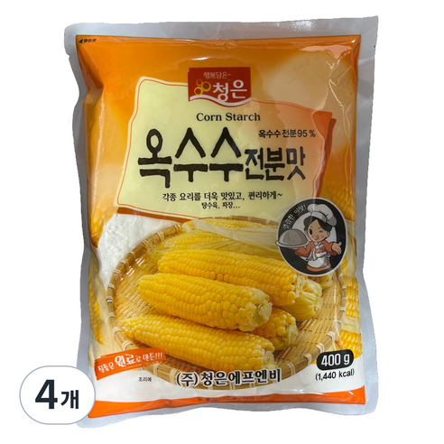 청은에프엔비 옥수수전분, 400g, 4개
