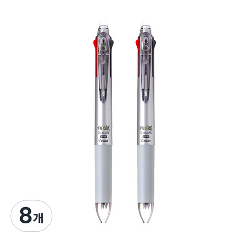 프릭션 슬림 3색 볼펜 0.5mm, 다크실버, 8개
