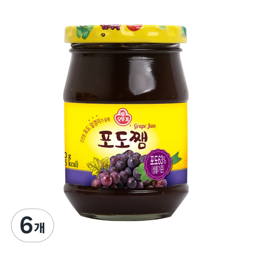 오뚜기 포도쨈, 300g, 6개