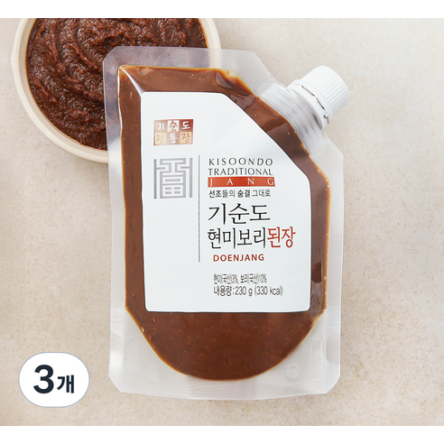 기순도전통장 현미보리된장, 230g, 3개