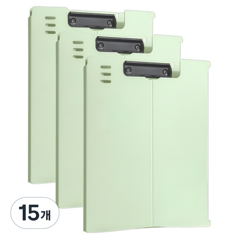 모던베이스 파스텔 스탠딩 덮개 클립보드 A4 315 x 235 mm, 연두, 15개