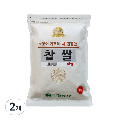 대한농산 찹쌀, 2개, 4kg