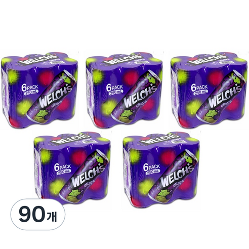 농심 웰치스 소다 포도, 250ml, 90개