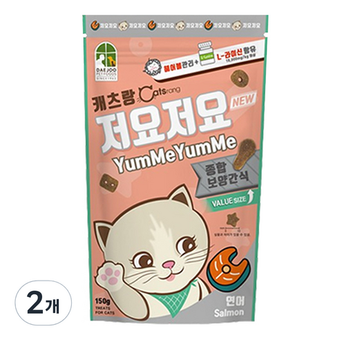 캐츠랑 고양이 저요저요 보양간식, 연어, 150g, 2개