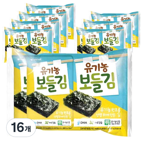 아이배냇 유기농 보들김 16g, 김맛, 16개