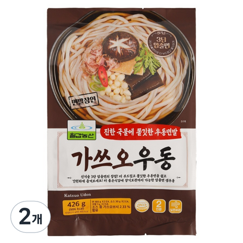 칠갑농산 가쓰오우동, 2개, 426g
