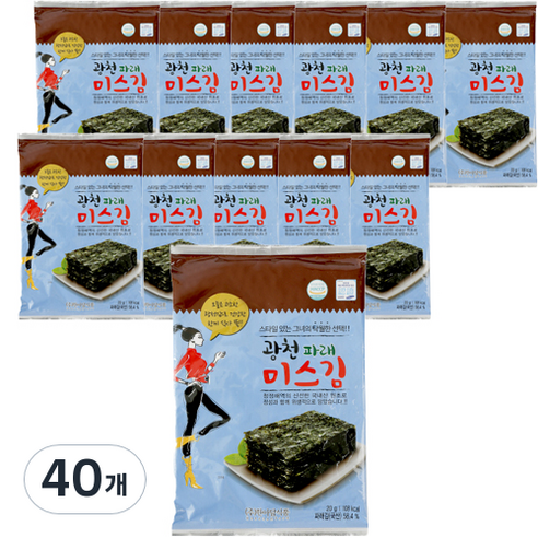 광천 파래 미스김 5p, 40개, 20g