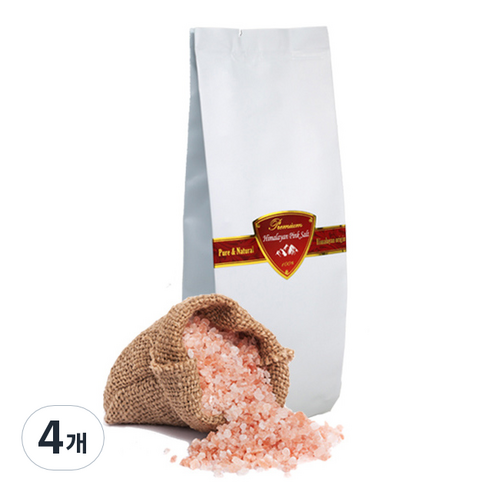 히말라야 소금장수 핑크소금 굵은입자, 300g, 4개
