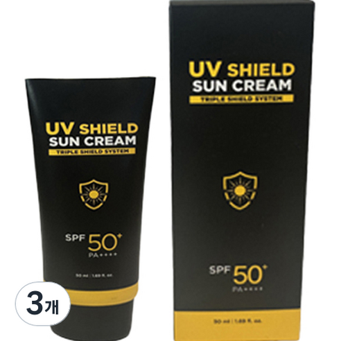 미프 UV쉴드 선크림 SPF50+ PA++++, 50ml, 3개