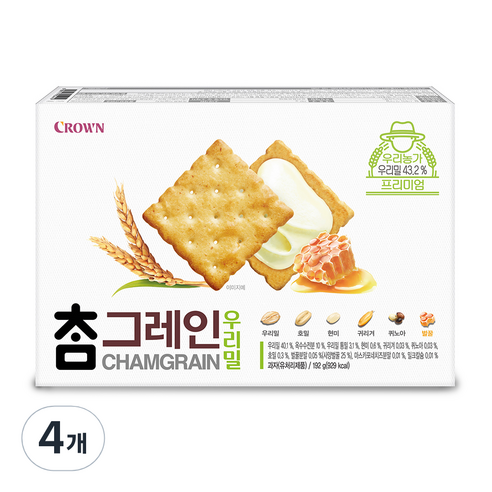 참그레인 우리밀, 192g, 4개