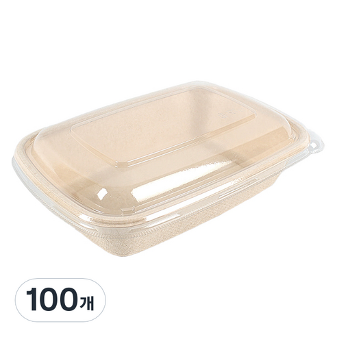 펄프 직사각 용기 750ml, 100개