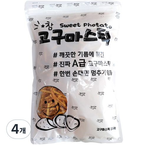 대삼민속식품 참고구마스틱, 500g, 4개