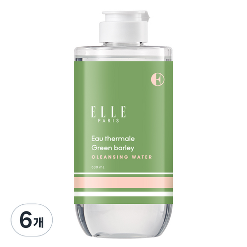 ELLE PARIS 오떼르말 그린베일리 클렌징워터, 500ml, 6개