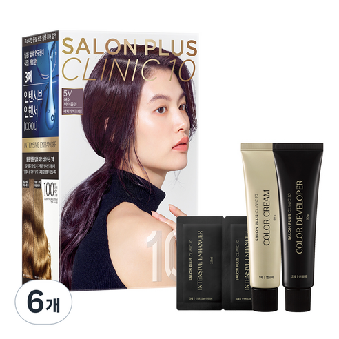 미쟝센 살롱 PLUS CLINIC 10 염색제, 5 애쉬 바이올렛, 6개