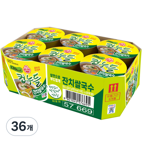 오뚜기 컵누들 잔치쌀국수, 34.2g, 36개
