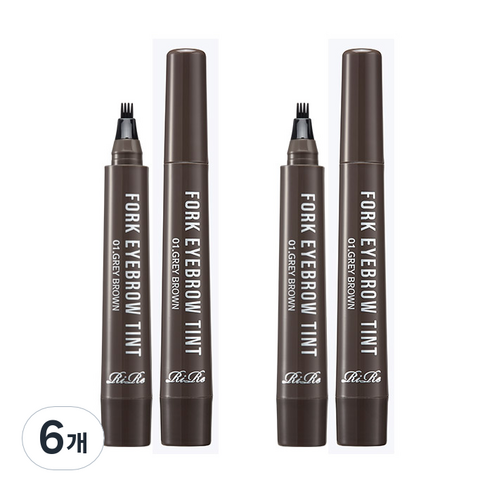 리르 포크 아이브로우 틴트 2g, 01.그레이 브라운, 6개