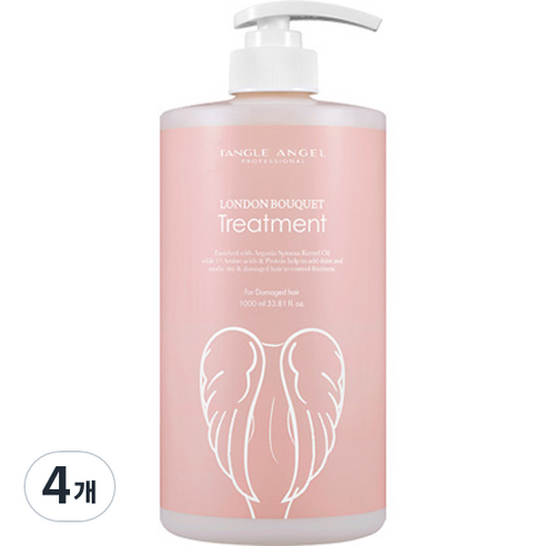 탱글엔젤 런던 부케 헤어트리트먼트, 1000ml, 4개