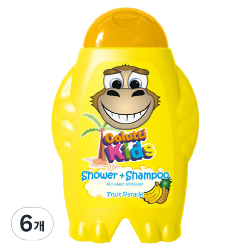 콜루티 레암 키즈 샤워 앤 샴푸, 후릇파라데, 300ml, 6개