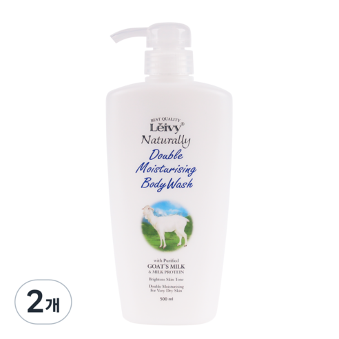 Leivy 산양유 바디워시 플로럴 코튼향, 500ml, 2개