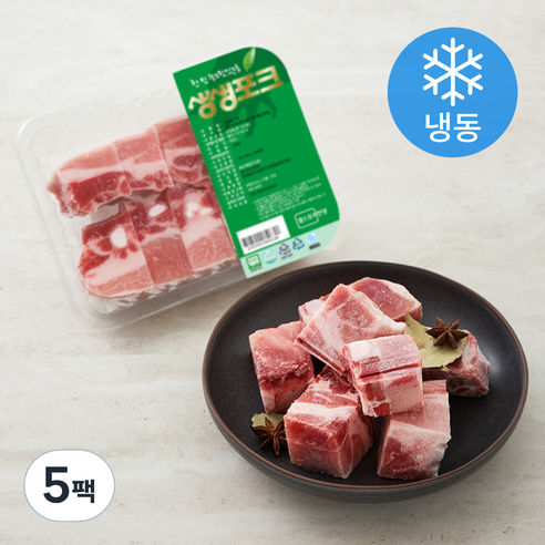 생생포크 한돈 무항생제 인증 갈비 찜용 (냉동), 600g, 5팩