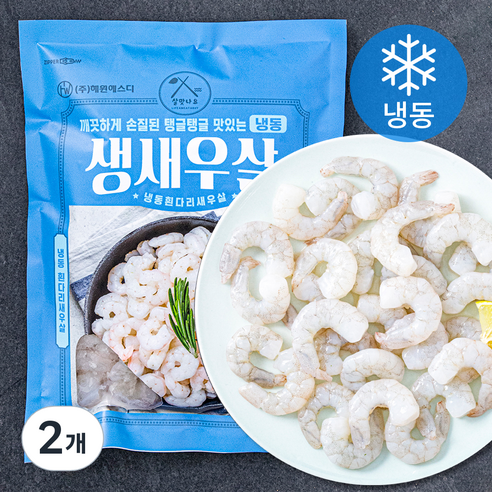 살맛나요 생새우살 중 (냉동), 500g (33~56미), 2개