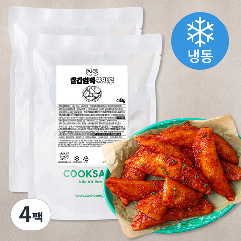 쿡생 빨간범벅 군만두 (냉동), 440g, 4팩