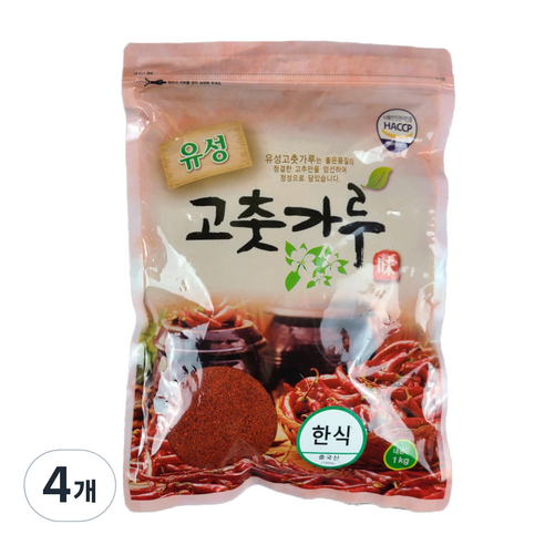 유성 한식용 고춧가루, 1kg, 4개