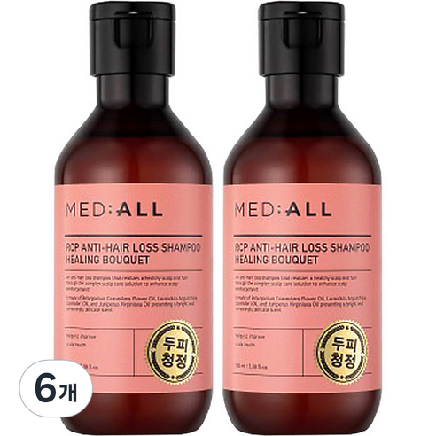 메디올 알시피 안티 헤어 로스 두피청정 샴푸 힐링부케향, 6개, 100ml