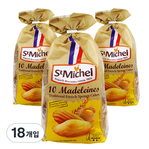 생미쉘 마들렝 과자케이크, 250g, 18개입
