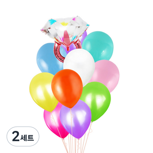 정월나나 기념일 이벤트 생일파티 프로포즈 풍선 세트, 스타일 08, 2세트