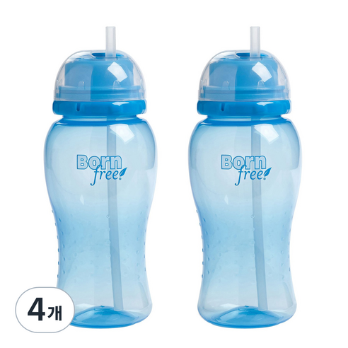 본프리 트위스트엔팝 스트로우컵 410ml, 블루, 4개