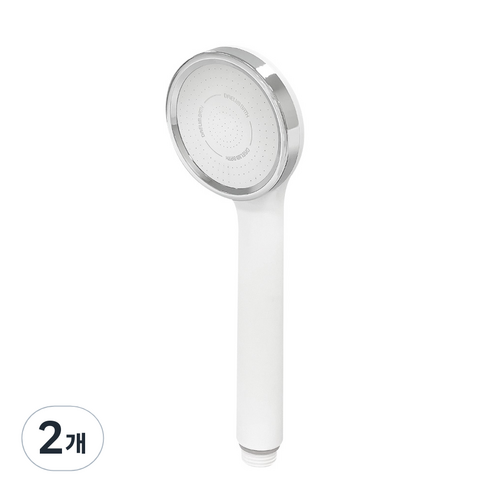 대림바스 수압상승 샤워헤드 1기능, 2개, 무광화이트