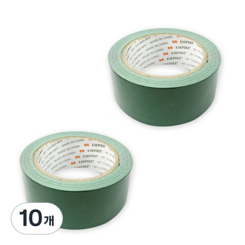 엠파이어 고급형 컬러 면테이프 48mm x 20m 녹색, 10개