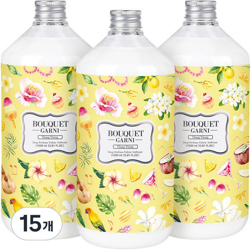 부케가르니 딥퍼퓸 섬유유연제 일랑일랑 본품, 1000ml, 15개