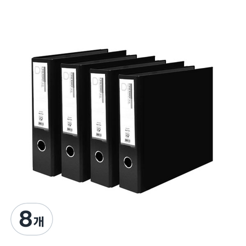 알파 합지 D링 바인더 KD-301 A4 3공 3cm 200매, 흑색, 8개