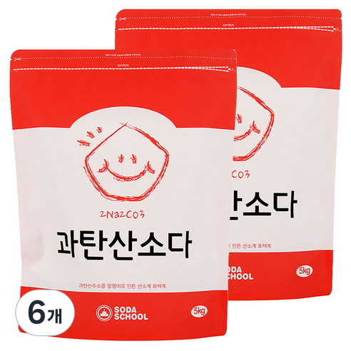엘앤에스 과탄산소다 산소계표백제, 5kg, 6개