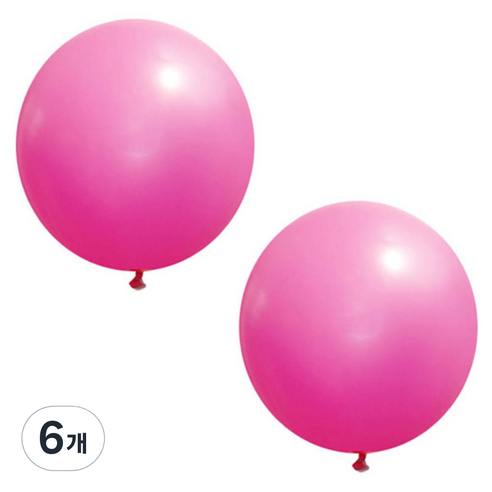 셈퍼텍스 대형라운드풍선 90cm 1입, 푸치샤, 6개