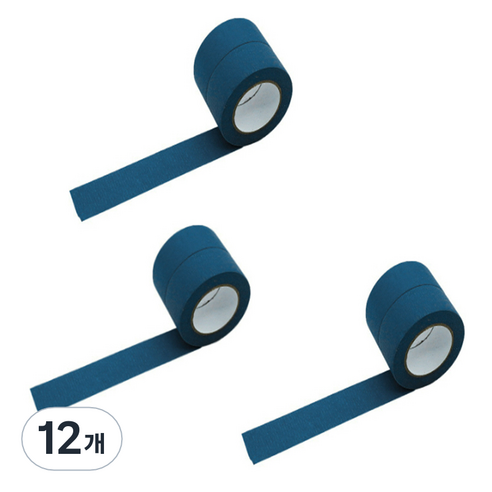 만들하비 컬러 종이 마스킹 테이프 2.5cm x 13m, 네이비, 12개
