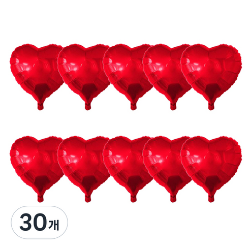 파티 풍선 미니하트, 레드, 30개