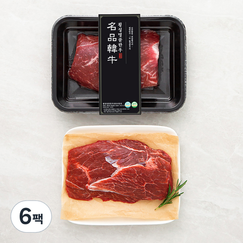 횡성한우 알사태 1등급 수육용 (냉장), 300g, 6팩