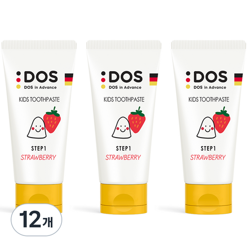 도스인어드밴스 무불소치약 스트로베리향, 60ml, 12개