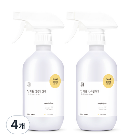 살림백서 딥퍼퓸 섬유탈취제, 500ml, 4개, 스위트일랑