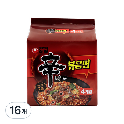 신라면 볶음면, 16개