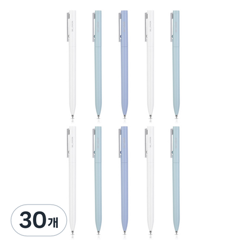 델리 누사인 실버클립 젤잉크펜 0.5mm NS560, 랜덤발송, 30개
