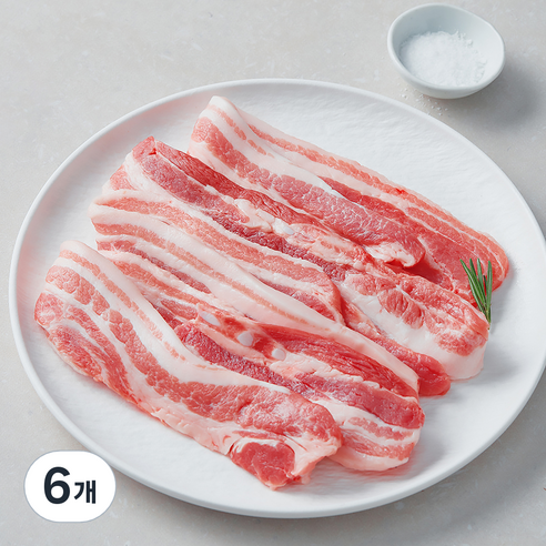 농협 포크빌 한돈 삼겹살 구이용, 1kg, 6개