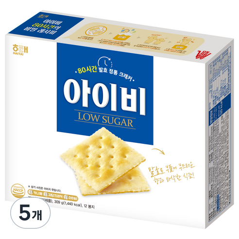 해태제과 아이비, 309g, 5개